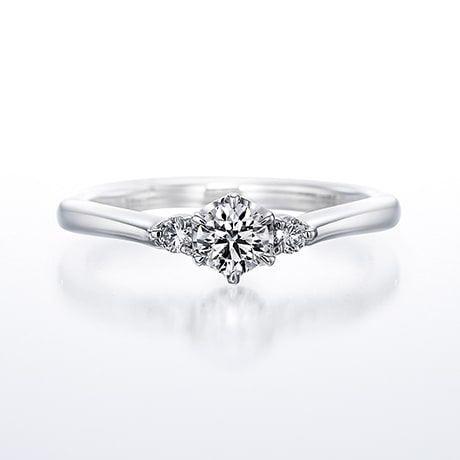 ダイヤモンドシライシ　0.31カラット　婚約指輪　エンゲージリング付属品鑑定書内箱外箱